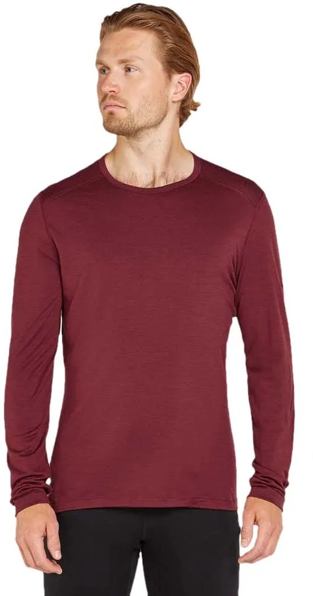 Icebreaker Merino 200 Oasis Lange Mouwen Basislaag Rood,Paars XL Man
