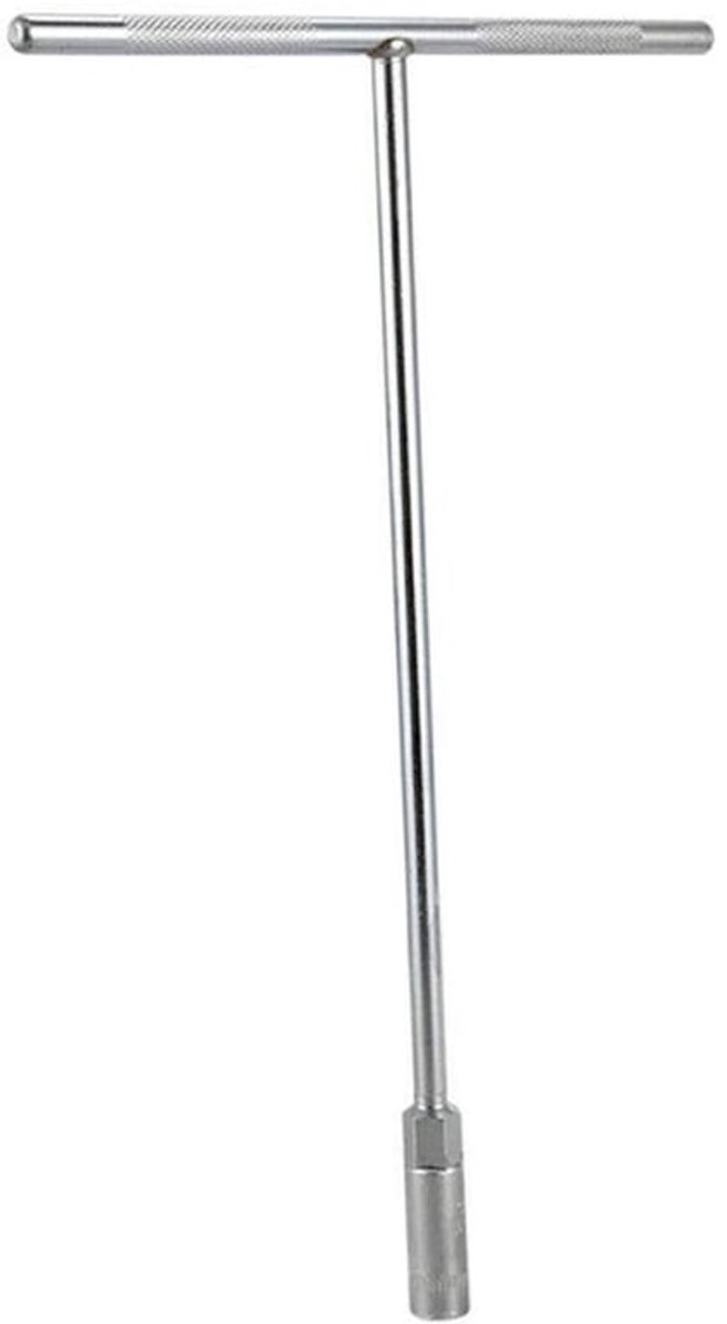 Moersleutel T-vorm - Flexibele kop - Universele Spanner Socket - Verchroomd staal - 290mm lengte - 9mm maat - Steeksleutel