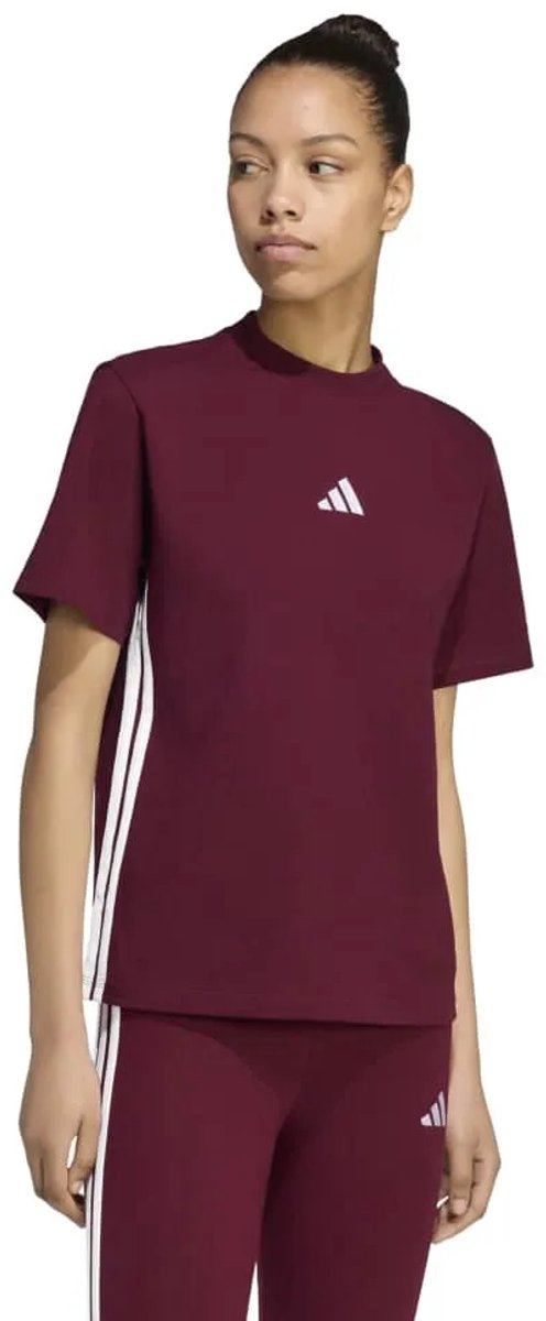 Adidas Essentials 3 Stripes Cotton T-shirt Met Korte Mouwen XS Vrouw Wit