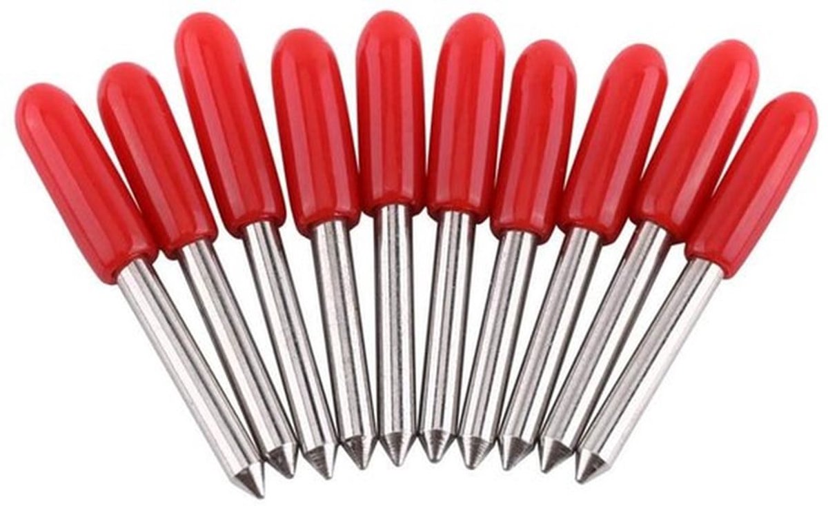 Schneidmesser Set van 10 - Snijklingen - Klingenhouder - Accessoires - Voor 30/45/60 graden - Geschikt voor plotters - Snijmes