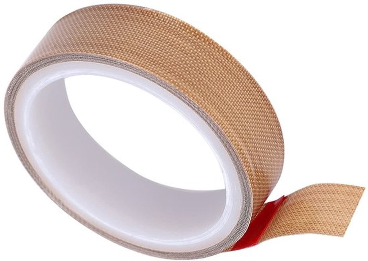 PTFE-tape Rol - Hittebestendige Tape - Thermische Isolatie - 0.18mm x 25mm x 10m - Afdichtingstape - Geschikt voor Elektronica en Industrie