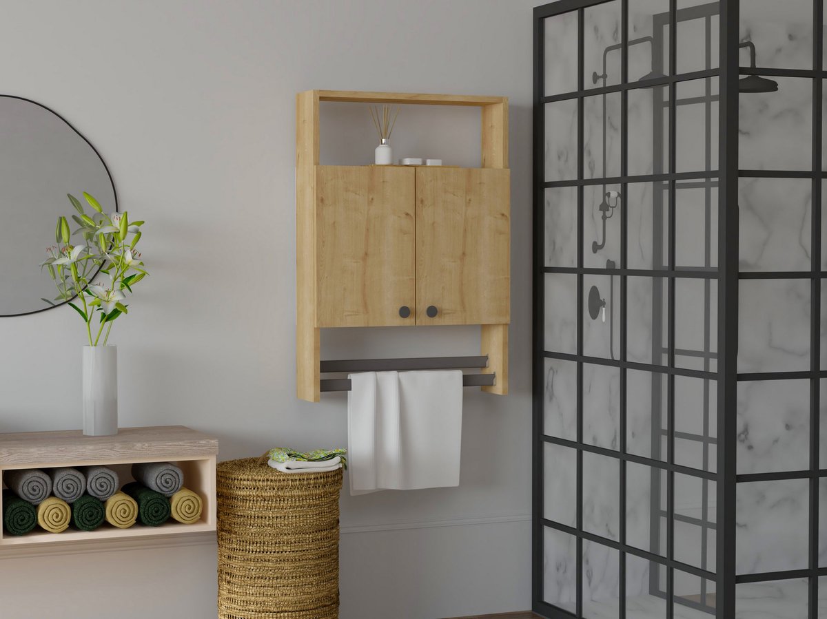 Asir - Badkamerkast - Saffier - 60 x 15 x 87 cm