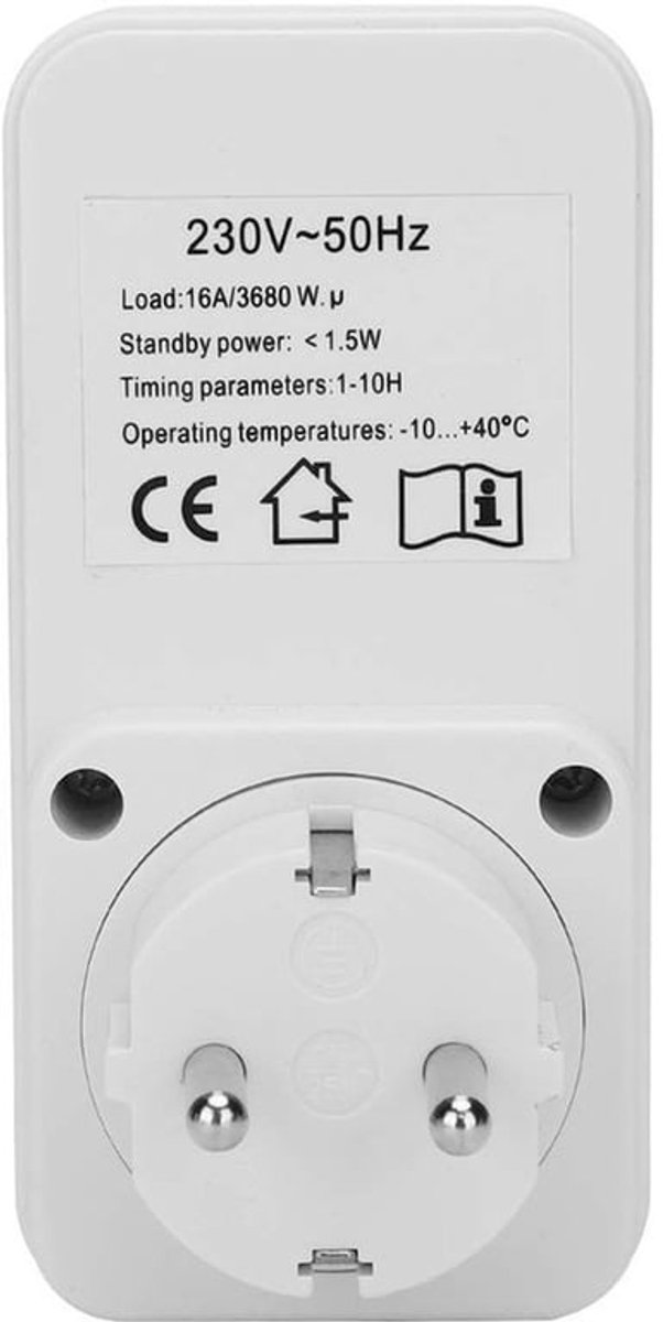 - Timer Stopcontact Schakelaar - Automatische Countdown Timer - Meerkleurig - Plug-in Controller - Ideaal voor Thuisgebruik - 230V