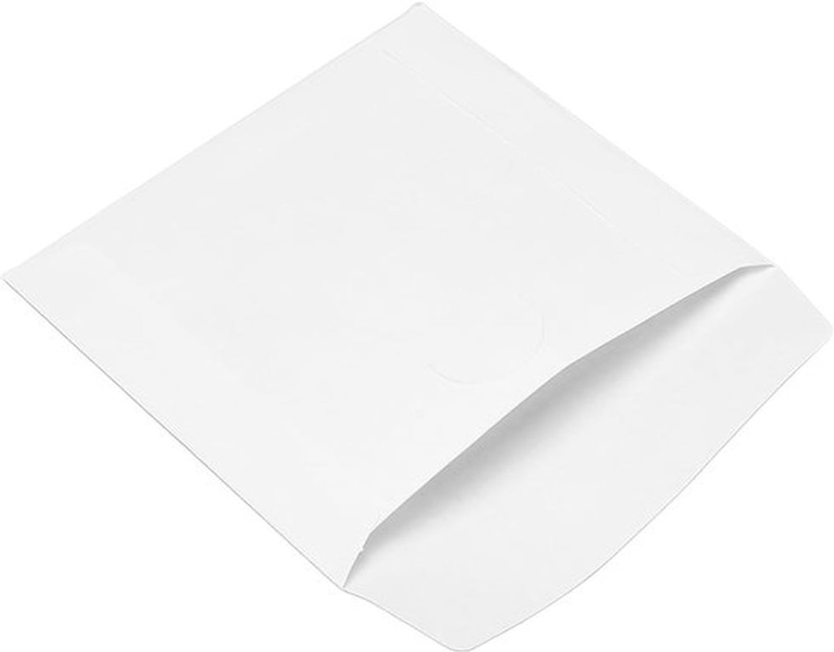 CD-DVD-Hoes 100 Stuks - Stofdichte Hoezen - Herbruikbare Enveloppen - Transparant Venster - Dikke Papierhoezen - Effectieve Bescherming