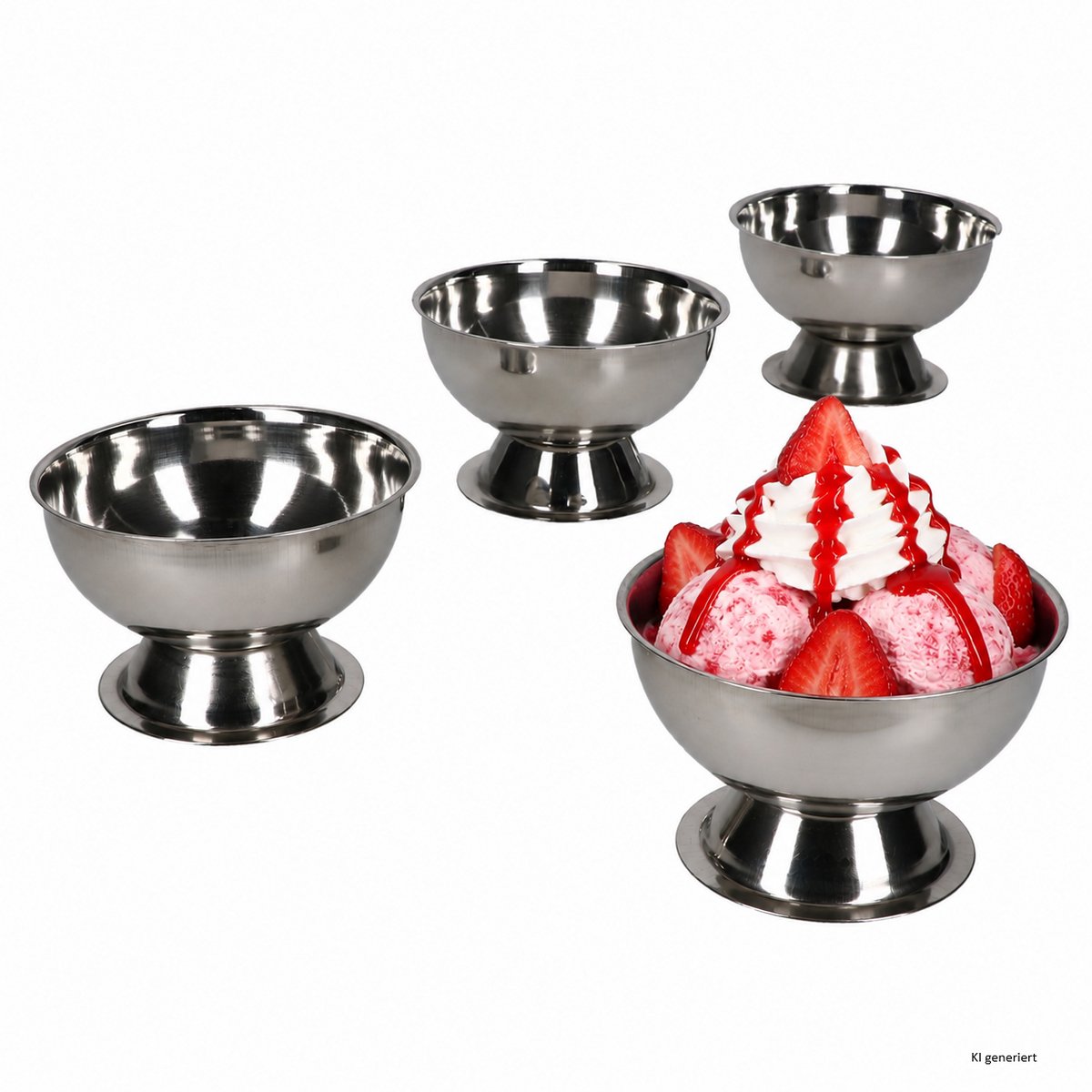4-delige set ROB ijscoupes Ø9,5cm van roestvrij staal – A12442020