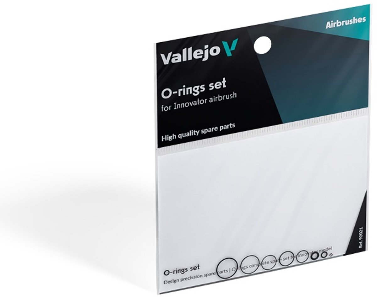 Vallejo Hobbypenseel - 90021 O-Ringen Set voor Innovator Airbrush - 8 Onderdelen Accessoires set