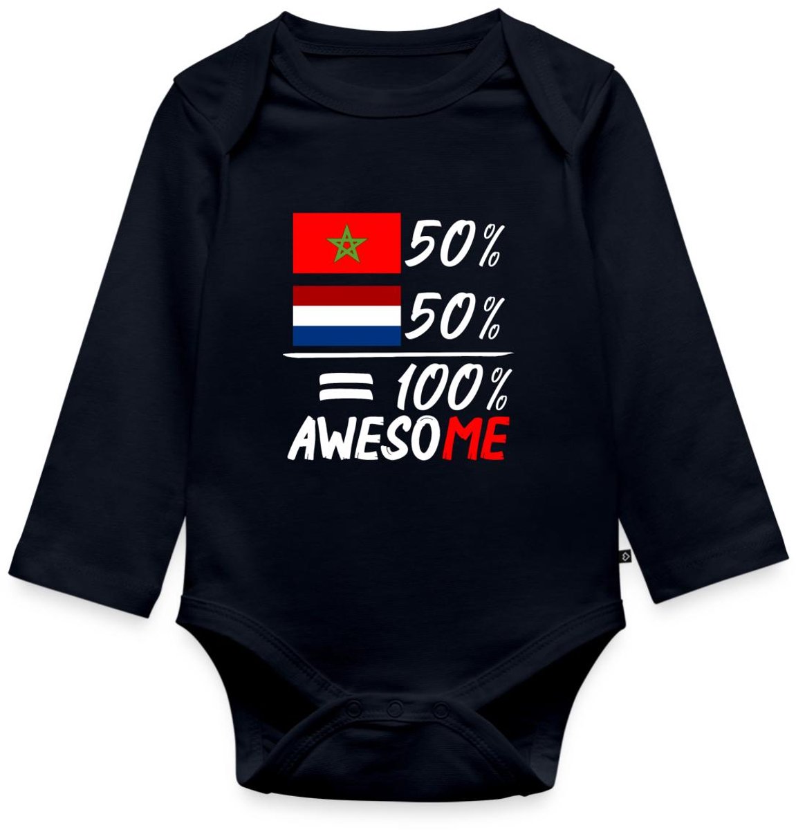 Half Nederlander/Half Marokkaan Baby Rompertje Met Lange Mouwen
