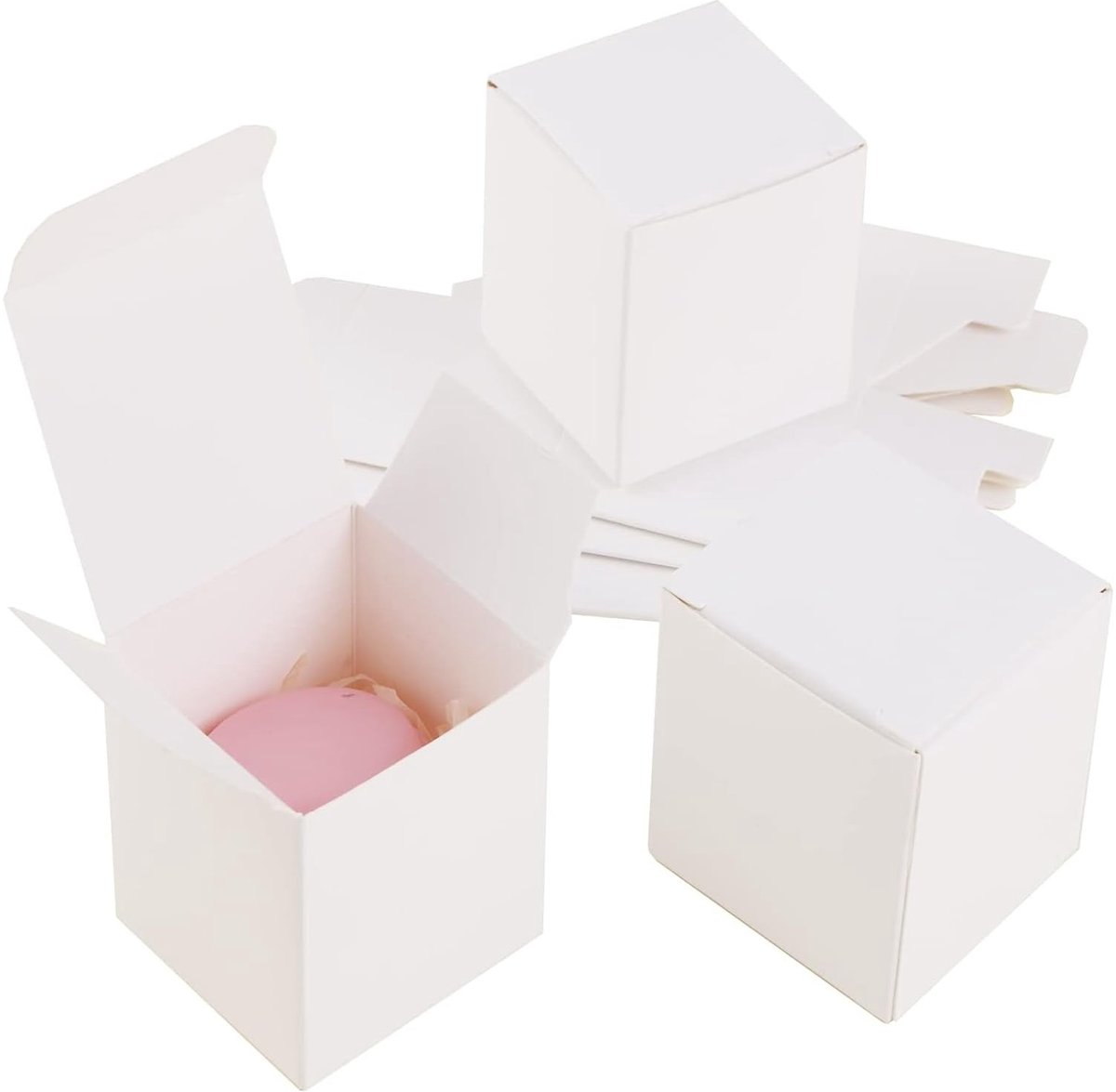 Dailygoods- Dozen 50 stuks - Geschenkdozen - Kraftpapier - Vierkante Dozen - Eenvoudig te monteren - Milieuvriendelijk - Perfect voor feestjes