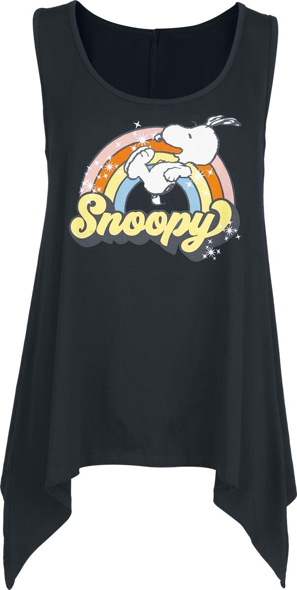 Peanuts Snoopy - Rainbow Dames Top - zwart - XXL