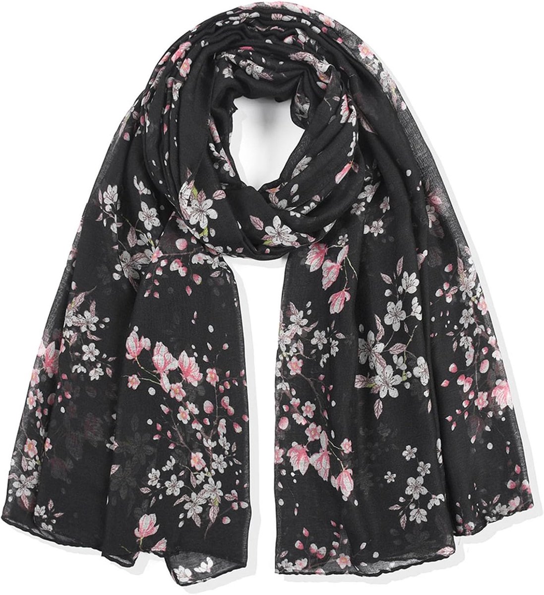 Sjaal voor vrouwen zachte print lichtgewicht wrap mode lange bloemen sjaals geschenken voor vrouwen