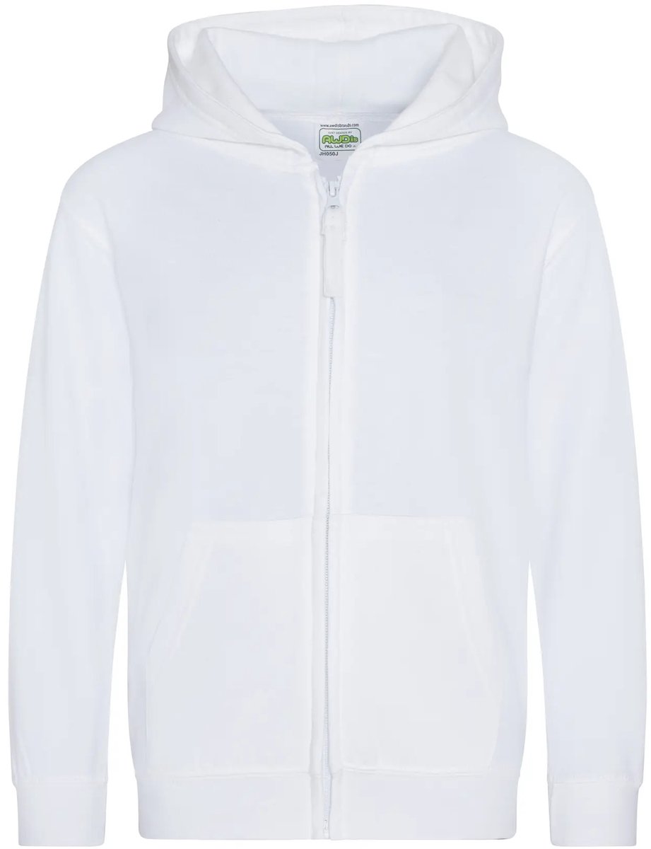 Kindercapuchon met volledige rits Just Hoods Wit