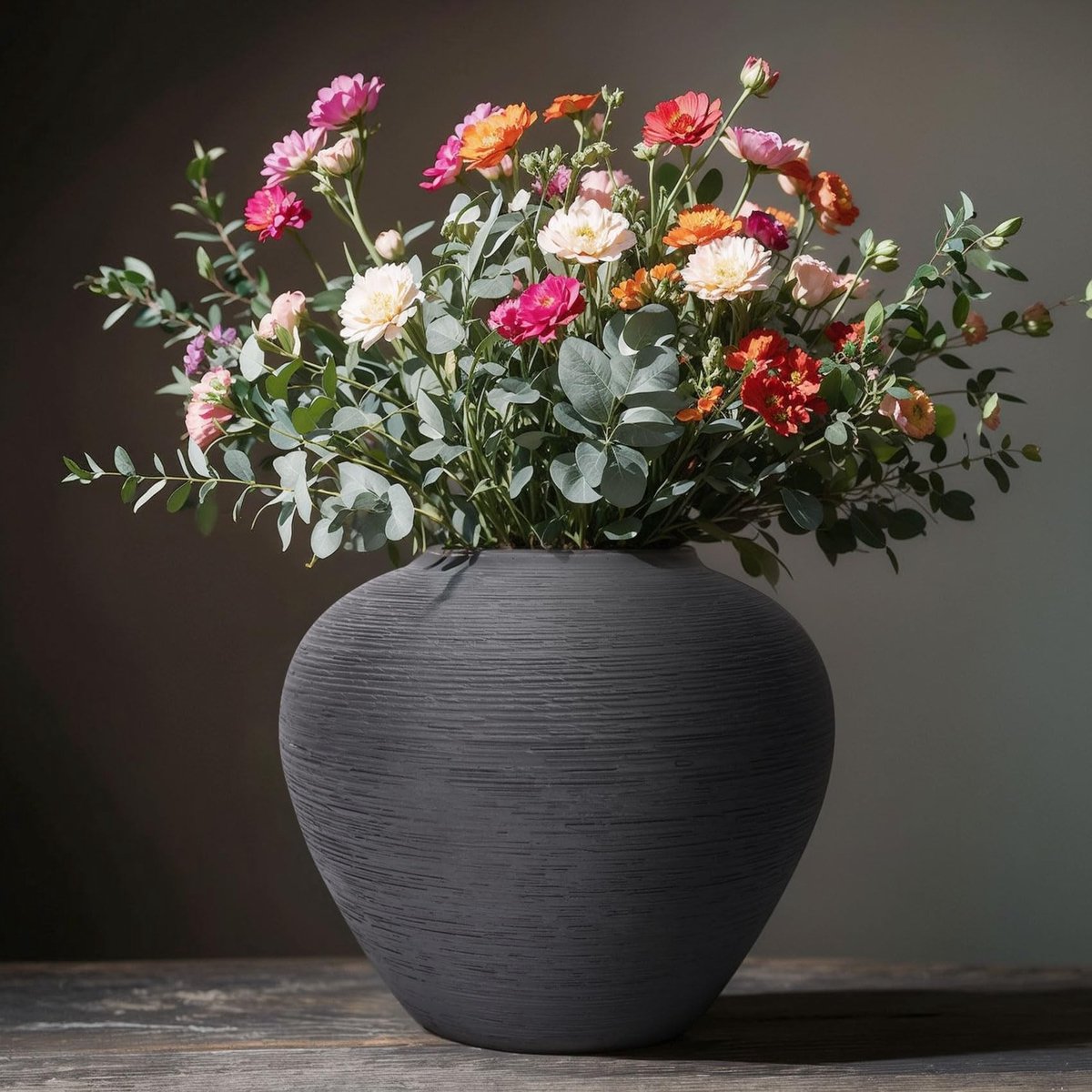 Dailygoods- Keramische Vaas Rustiek - Decoratie Vaas - Boerderij Decor - TerraCotta - Huisdecoratie - Uniek Ontwerp - Decoratievaas