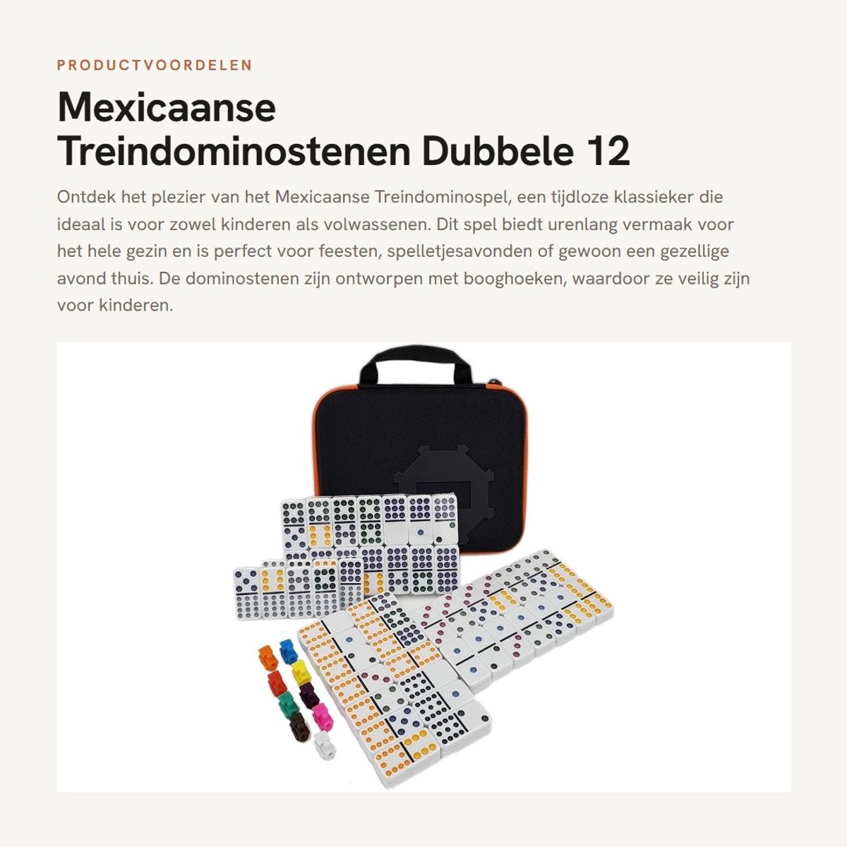 Allecto - Mexicaanse Treindominostenen - Dubbele 12 - voor