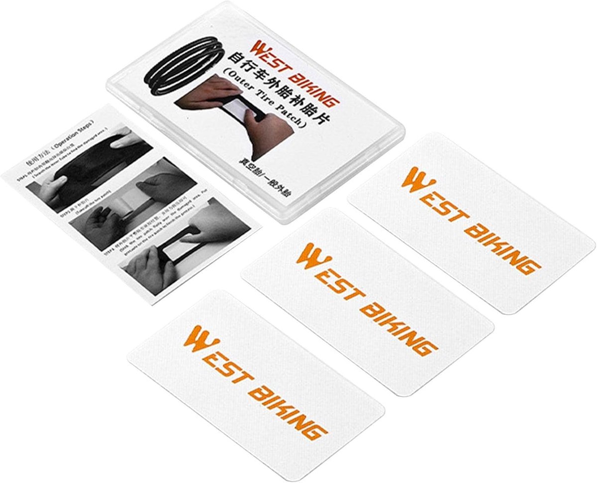 Fietsband reparatieset - Binnenband patches - Band lek repareren - Waterbestendige hechting - 75x4cm - Zwart