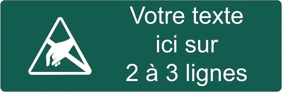 Naamplaat Personaliseren - Zelfklevend Bord - Huis Nummer - Acryl met Logo - 30 x 10 cm - Donkergroen