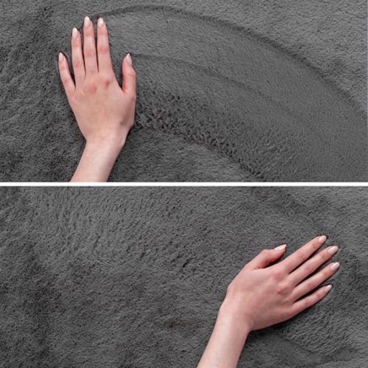 Nazik Living Vloerkleed Grijs 240x340 cm - Antislip, Wasbaar en Zacht, Modern Effen Design voor Woonkamer, Slaapkamer, Keuken en Kinderkamer