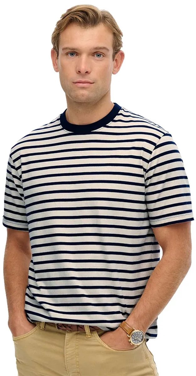 Superdry The Merchant Store Gestreept T-shirt Heren T-shirts Wit