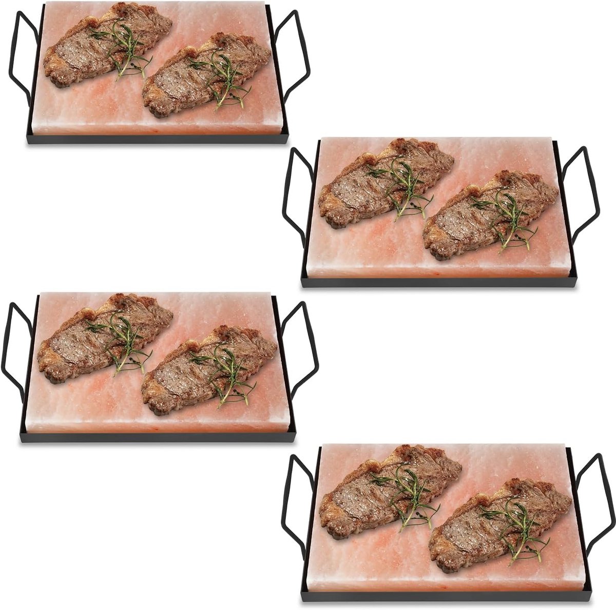 Grill Zoutstenen Zoutplaten Gourmet Grillen 100% Natuurlijk 6 stuks XXL Roze