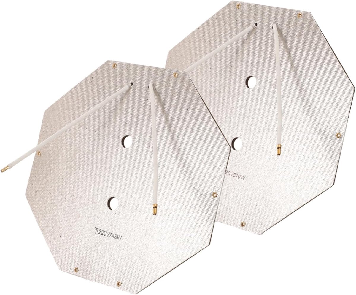 Wafelijzer Platen Verwarmingselementen Wafels Bakken Snelle Warmtegeleiding 16.8 cm Lichtgrijs