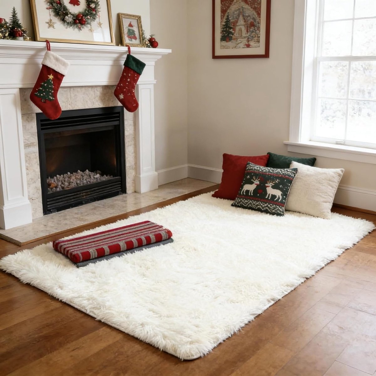 Zacht Vloerkleed - Pluizige Vloerbedekking - Woonkamer Aankleden - Anti-slip Onderkant - 1