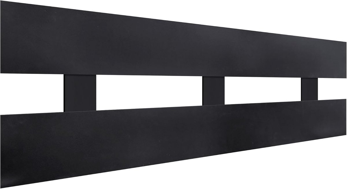 Houten Hoofdbord - Bedhek - Slaapkamer Decoratie - Gerecycled Materiaal - 140 cm Breed - Zwart