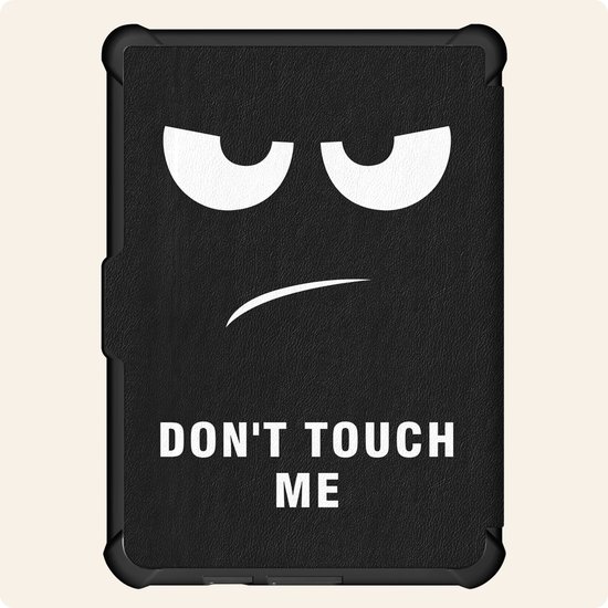Hoesje Geschikt voor Kobo Clara HD Hoes Book Case Trifold - Hoes Geschikt voor Kobo Clara HD Hoesje Book Cover - Don't Touch Me van Hoesje  — afbeelding 4