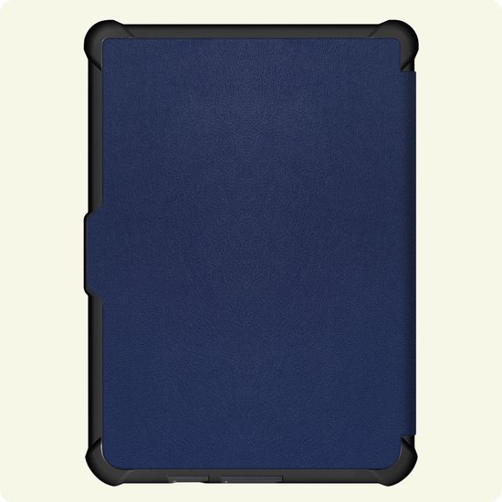 Hoes Geschikt voor Kobo Clara HD - E-reader Bescherm Hoesje Case Sleep Cover Trifold Met Screenprotector - Hoes Geschikt voor Kobo Clara HD Hoesje - Donkerblauw — afbeelding 4
