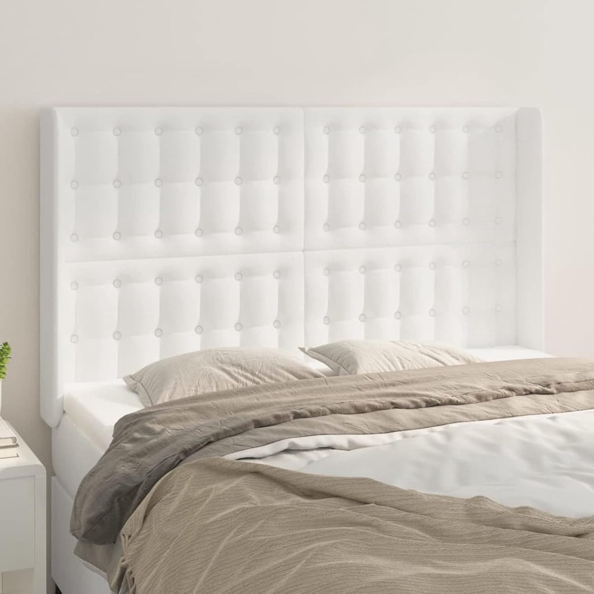Hoofdbord voor bed - Hoofdeinde oor - Slaapkamer decoratie - Duurzaam kunstleer - 147 x 11