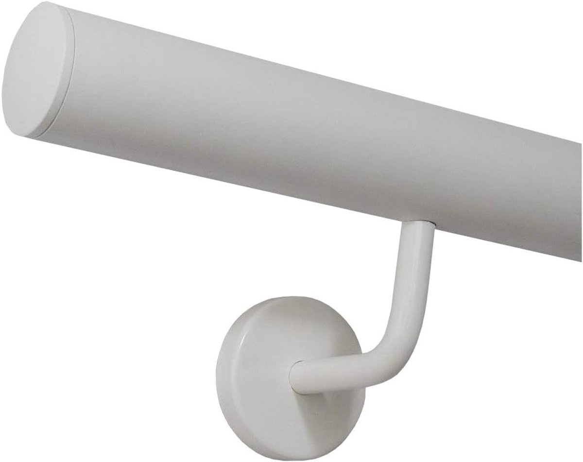 Roestvrijstalen leuning - Witte trapleuning - Veilig traplopen - Gepoedercoat mat - 150 cm lengte - Wit