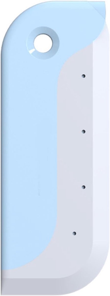 Mini Squeegee voor Keuken en Badkamer - Plastic Raam- en Spiegelreiniger met Ophanggaatje, Ideaal voor Hoekige Afvoeren en Waterafvoer, Blauw