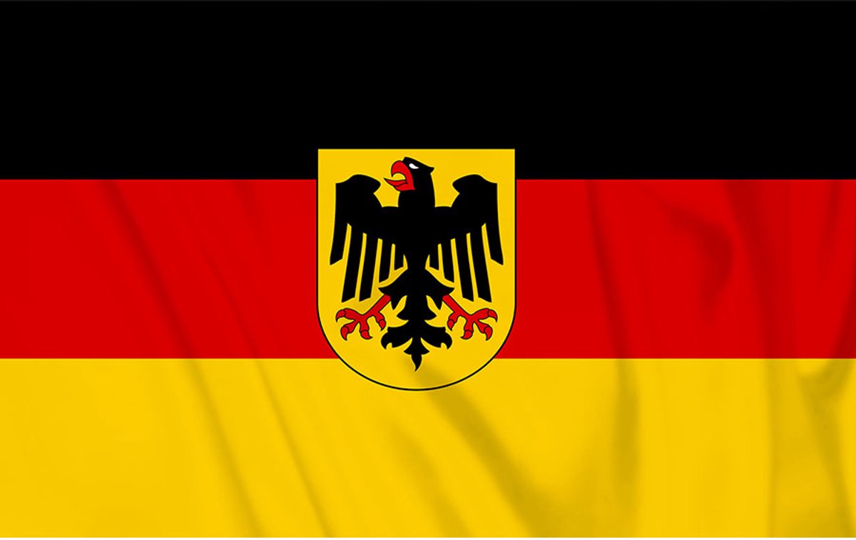 Vlag Duitsland + adelaar