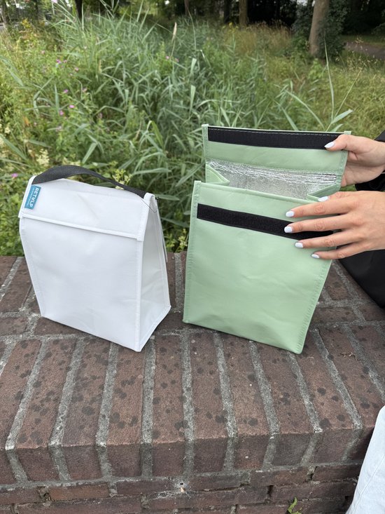 Retulp Fridgebag - Lunchtas - Koeltas - Koeltasje klein - Gemaakt van koelkast - Groen - 9 liter - 2 Stuks van Retulp — afbeelding 3