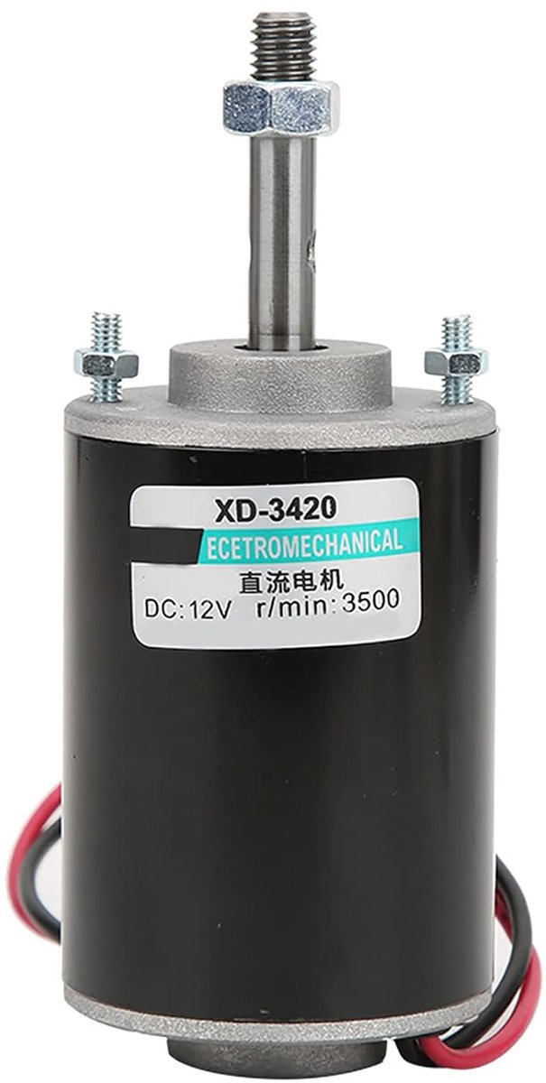 Gelijkstroommotor - Permanente magneet motor - Mechanische projecten - Hoge snelheid grote torsie - 30 Watt - Zilverkleurig