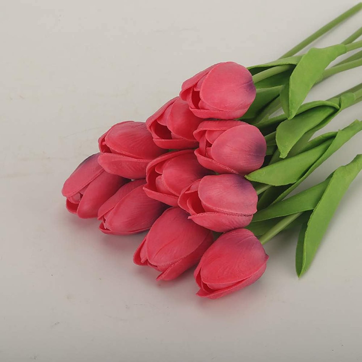 Kunstbloemen Tulpen - Nepbloemen Decoratie - Huis Aankleden - Echt Gevoel - 20 Stuks - Champagne Paars