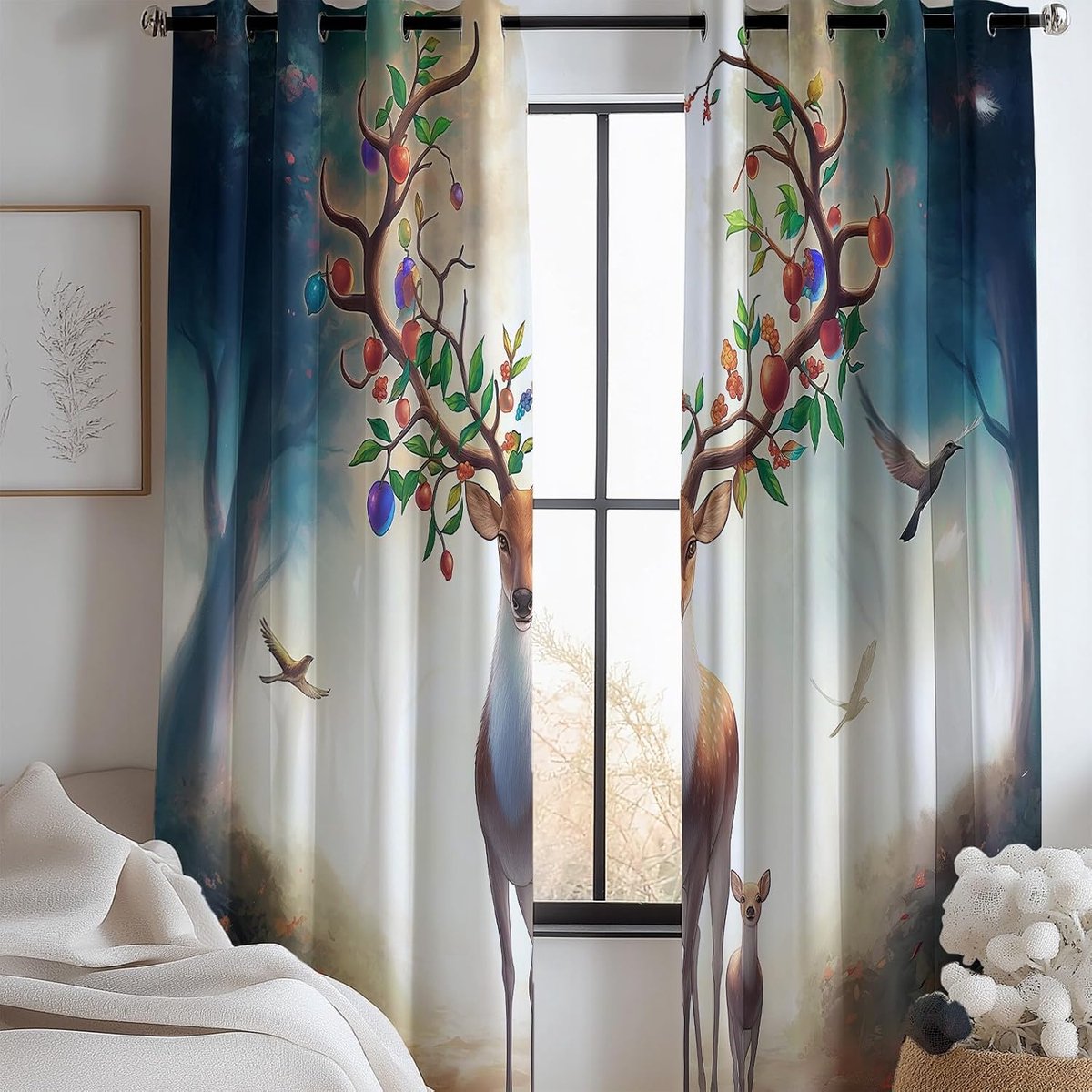 Verduisteringsgordijnen Set - Decoratieve Gordijnen - Slaapkamer Verduisteren - Warmte-isolerend Ontwerp - H 183 x B 117 cm - Wit