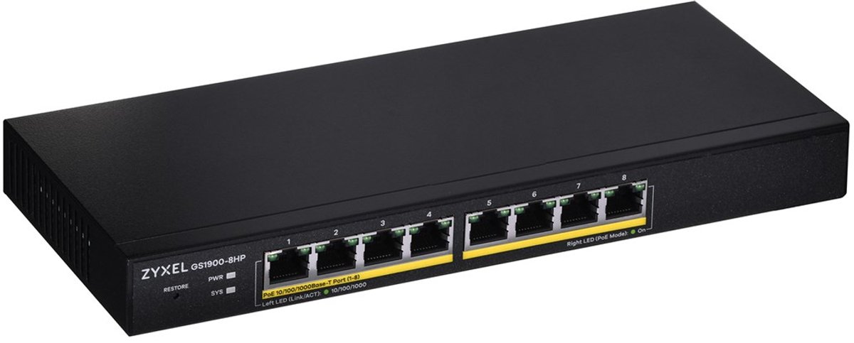 Switch ZyXEL GS1900-8HP-EU0103F