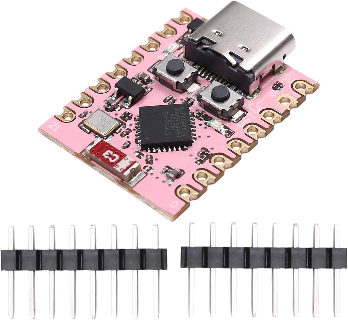 Ontwikkelbord - Mini bord - IoT projecten - WiFi Bluetooth 5 - 10 x 8 x 5 cm - roze