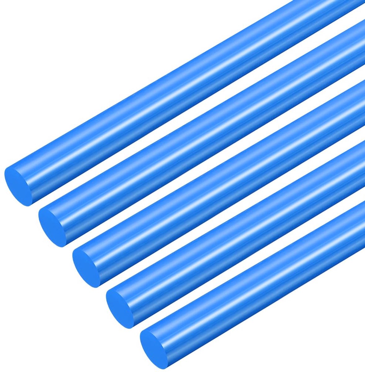 10 stuks ABS ronde staaf 4 x 250 mm acrylkunststof, massief, kunststof staven voor doe-het-zelf speelgoedbouw, architectuurmodelbouw, blauw