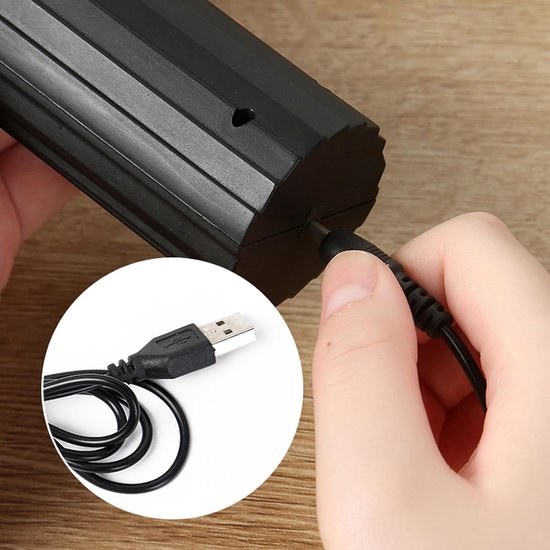 Elektrische Fruitrasp - Keuken Rasp Apparaat - Groenten Snijden - Draadloos Bedienbaar - 24.5 cm - Zwart — afbeelding 5