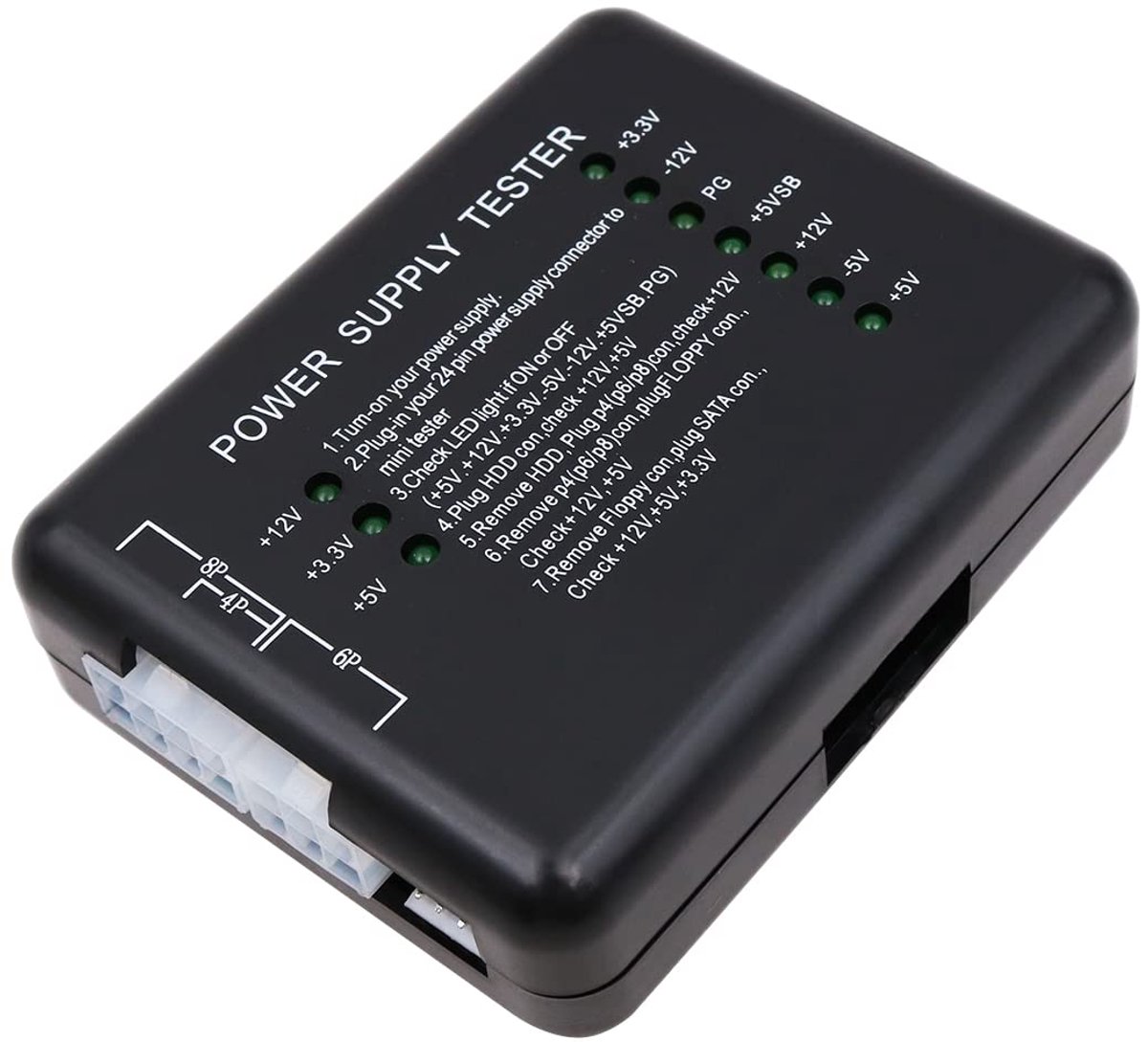 PC Voeding Tester 20/24 Pin Psu Tester voor Floppy HDD CDROM SATA P4 CPU PCI-E Power Test