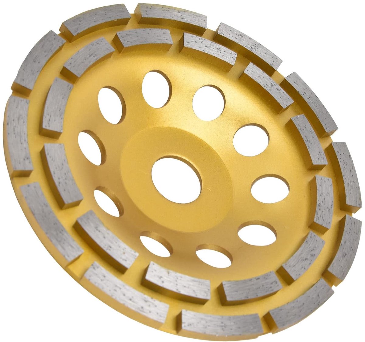 Cup Wheel, Dubbele Rij Diamond Cup Wheel Diamond Grinding Cup Wheel voor Beton Graniet Steen Cement Marmer, Afgesneden, Schurende Doorslijpschijven (150mm)