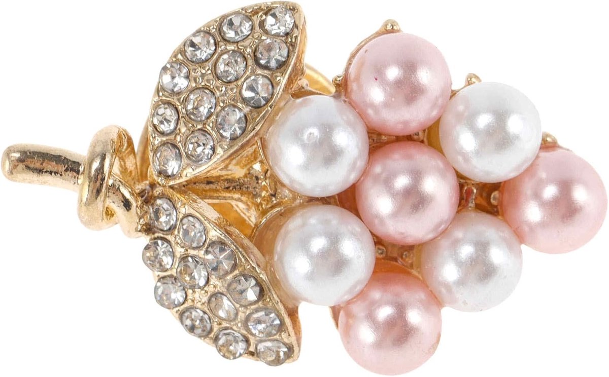 Broche, elegant en veelzijdig, gemengde roze druivenbroche voor dames