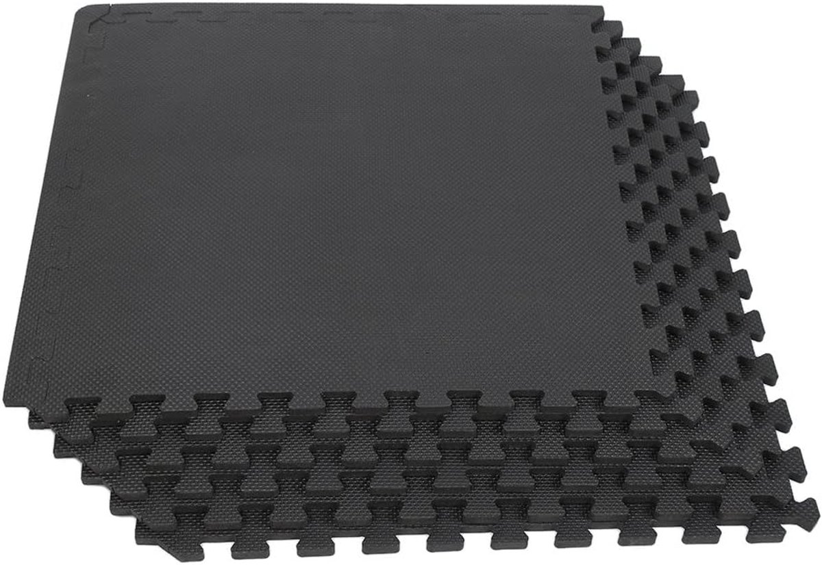 Sportmat voor fitnessstudio, vloerbescherming voor fitness, 30 x 30 cm, 16/20 cm, extra dikke vloermat voor fitnessmateriaal, bank voor krachttraining (16 stuks)