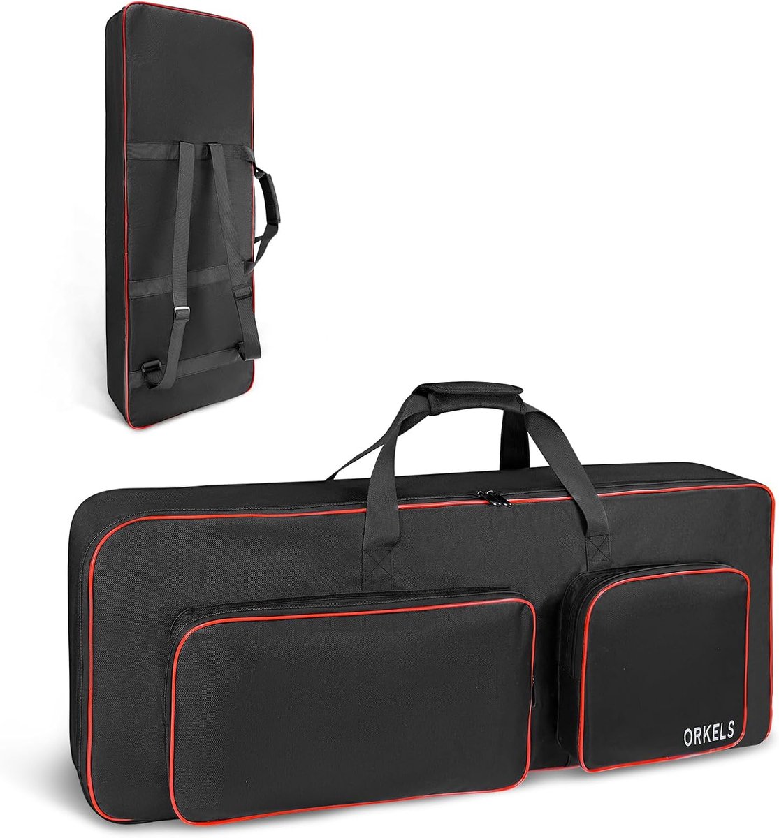 Keyboard Case 49 toetsen - Gevoerde 600D waterdichte tas - Rugzakbanden - Optimale bescherming voor je e-piano - ShopVlot