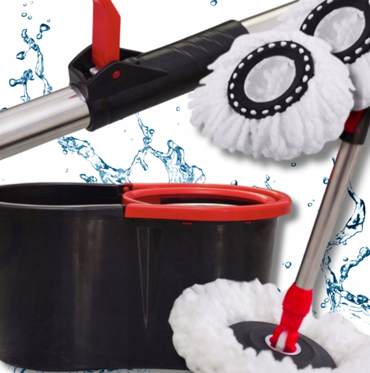 Turbo Spin 360° Mop Set: 3-in-1 met emmer & wielen