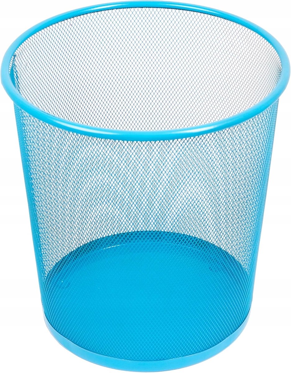 Metalen Gaaskorf 12L - Blauw, Stijlvol voor Kantoor & Thuis