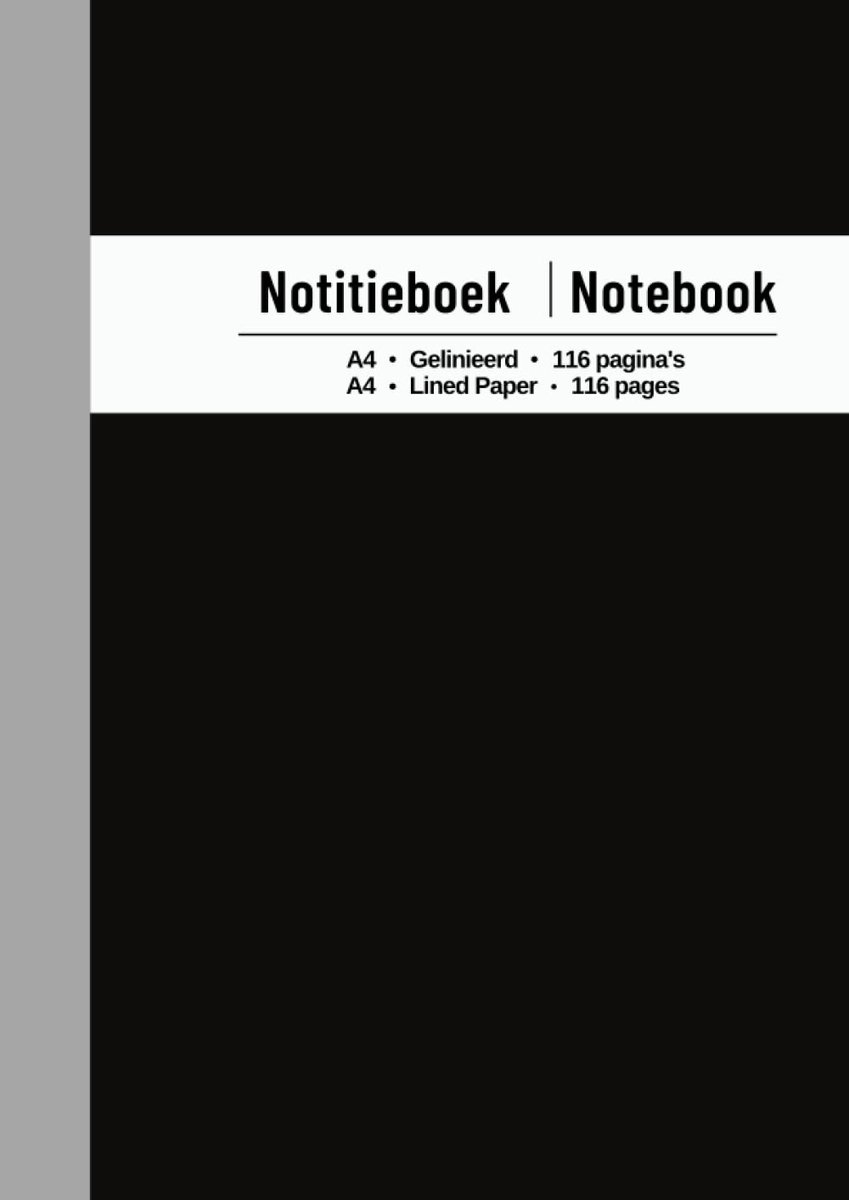 Notitieboek A4 gelinieerd - 116 pagina’s - ideaal voor kantoor, school of thuis - perfect voor studenten en volwassenen - ShopVlot