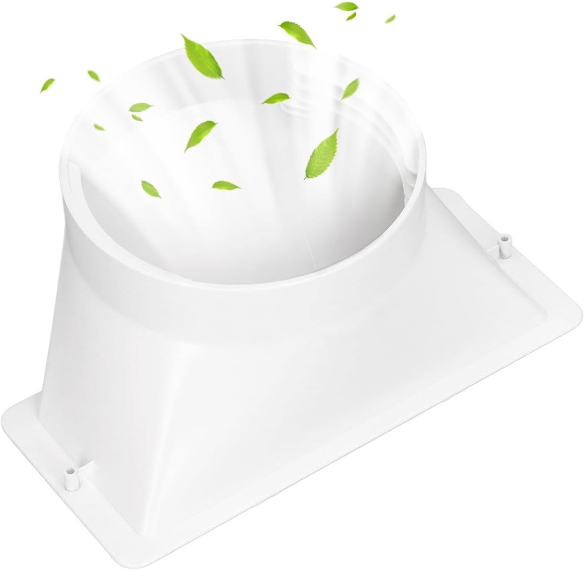 Airconditioning afvoerslang adapter 130 mm vierkant naar rond - ABS materiaal - eenvoudig te installeren - ShopVlot