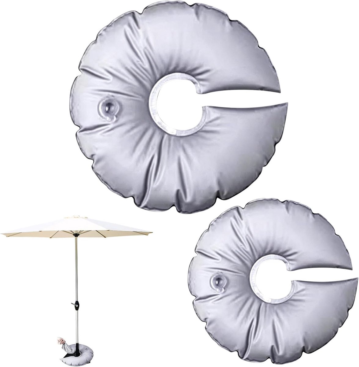 Gewichten voor parasolstandaard - 2-delige set - PVC materiaal - Stabiele ondersteuning voor parasols - ShopVlot