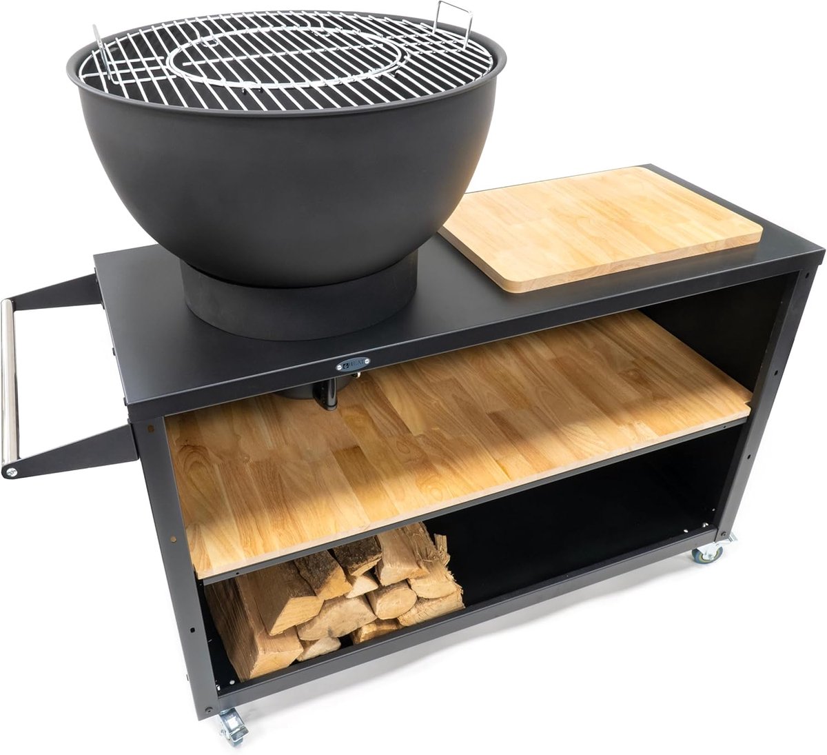 Barbecue charcoal 40 x 40 cm - hoogwaardig staal - met zijplanken - authentiek koken met vrienden - ShopVlot